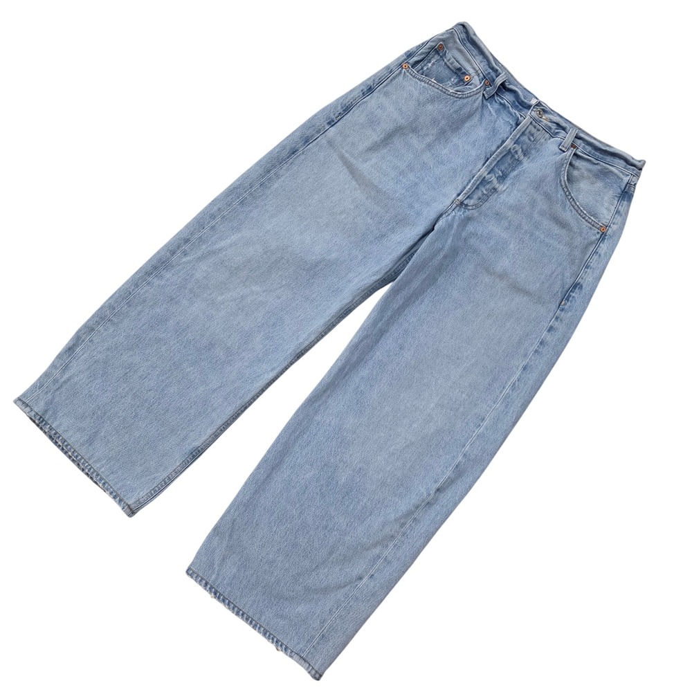 Citizens of Humanity Ayla Baggy Wide Leg Jeans Womens 30 Light Blue Denim Relax